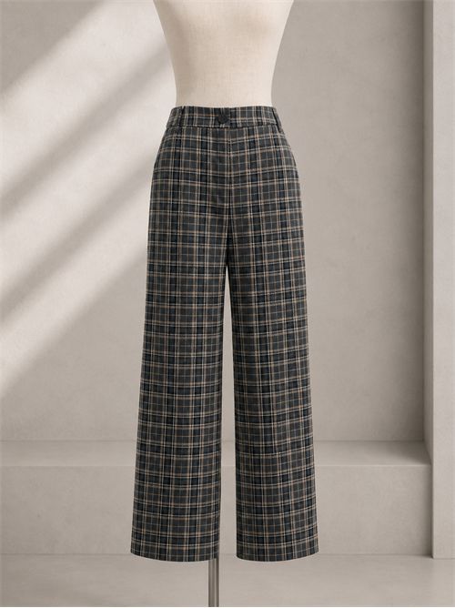 pantalone palazzo check MARELLA EMME | EMMAMATOVERDE SOTTOBOSCO
